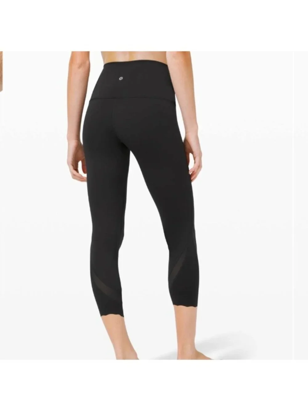Lululemon Wunder Under Crop HR *Roll Down Scallop Full-On Luxtreme 23